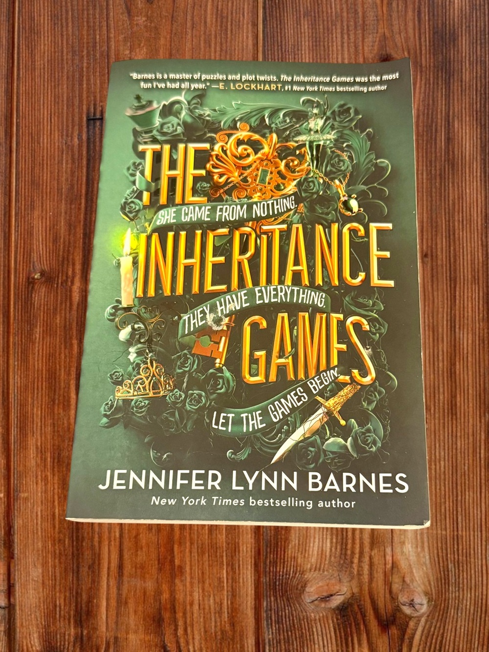The Inheritance Games by Jennifer Lynn Barnes paperback book one